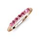 2 - Vivian 3.00 mm Rhodolite Garnet Wedding Band 