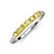 5 - Vivian 3.00 mm Yellow Sapphire 7 Stone Wedding Band 