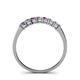 4 - Vivian 3.00 mm Amethyst and Diamond 7 Stone Wedding Band 