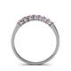 4 - Vivian 3.00 mm Pink Sapphire and Diamond 7 Stone Wedding Band 