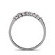 4 - Vivian 3.00 mm Pink Tourmaline and Diamond 7 Stone Wedding Band 