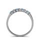 4 - Vivian 3.00 mm Blue Topaz and Diamond 7 Stone Wedding Band 