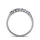 4 - Vivian 3.00 mm Iolite and Diamond 7 Stone Wedding Band 