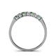 4 - Vivian 3.00 mm Emerald and Diamond 7 Stone Wedding Band 