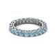 2 - Ellen 3.00 mm Aquamarine Eternity Band 