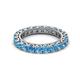 2 - Ellen 3.00 mm Blue Topaz Eternity Band 