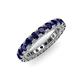 3 - Ellen 3.00 mm Blue Sapphire Eternity Band 