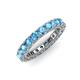 3 - Ellen 3.00 mm Blue Topaz Eternity Band 