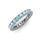 3 - Ellen 3.00 mm Aquamarine Eternity Band 