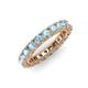 3 - Ellen 3.00 mm Aquamarine Eternity Band 