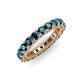 3 - Ellen 3.00 mm Blue Diamond Eternity Band 