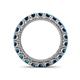 4 - Ellen 3.00 mm Blue Diamond Eternity Band 