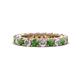 1 - Ellen 3.00 mm Green Garnet and Diamond Eternity Band 