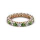 2 - Ellen 3.00 mm Green Garnet and Diamond Eternity Band 