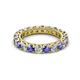 2 - Ellen 3.00 mm Tanzanite and Diamond Eternity Band 