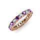 3 - Ellen 3.00 mm Amethyst and Diamond Eternity Band 