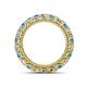 4 - Ellen 3.00 mm Blue Topaz and Diamond Eternity Band 