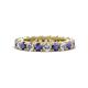 1 - Ellen 3.00 mm Iolite and Diamond Eternity Band 