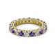 2 - Ellen 3.00 mm Iolite and Diamond Eternity Band 