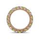 4 - Ellen 3.00 mm Peridot and Diamond Eternity Band 