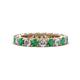 1 - Ellen 3.00 mm Emerald and Diamond Eternity Band 