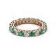 2 - Ellen 3.00 mm Emerald and Diamond Eternity Band 