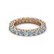 2 - Ellen 3.00 mm Aquamarine and Diamond Eternity Band 