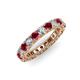 3 - Ellen 3.00 mm Ruby and Diamond Eternity Band 