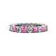 1 - Ellen 3.00 mm Pink Sapphire and Diamond Eternity Band 