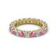 2 - Ellen 3.00 mm Pink Sapphire and Diamond Eternity Band 