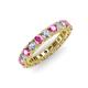 3 - Ellen 3.00 mm Pink Sapphire and Diamond Eternity Band 