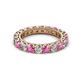 2 - Ellen 3.00 mm Pink Sapphire and Diamond Eternity Band 