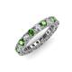 3 - Ellen 3.00 mm Green Garnet and Diamond Eternity Band 