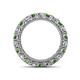 4 - Ellen 3.00 mm Green Garnet and Diamond Eternity Band 