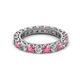 2 - Ellen 3.00 mm Pink Tourmaline and Diamond Eternity Band 