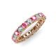 3 - Ellen 3.00 mm Pink Tourmaline and Diamond Eternity Band 