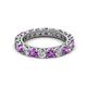 2 - Ellen 3.00 mm Amethyst and Diamond Eternity Band 