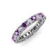 3 - Ellen 3.00 mm Amethyst and Diamond Eternity Band 