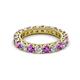 2 - Ellen 3.00 mm Amethyst and Diamond Eternity Band 