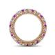 4 - Ellen 3.00 mm Amethyst and Diamond Eternity Band 