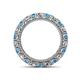 4 - Ellen 3.00 mm Blue Topaz and Diamond Eternity Band 