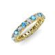 3 - Ellen 3.00 mm Blue Topaz and Diamond Eternity Band 