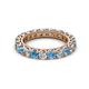 2 - Ellen 3.00 mm Blue Topaz and Diamond Eternity Band 