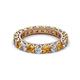 2 - Ellen 3.00 mm Citrine and Diamond Eternity Band 