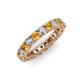 3 - Ellen 3.00 mm Citrine and Diamond Eternity Band 