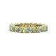 1 - Ellen 3.00 mm Peridot and Diamond Eternity Band 