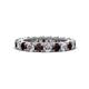 1 - Ellen 3.00 mm Red Garnet and Diamond Eternity Band 