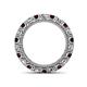 4 - Ellen 3.00 mm Red Garnet and Diamond Eternity Band 