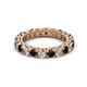 2 - Ellen 3.00 mm Red Garnet and Diamond Eternity Band 