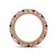 4 - Ellen 3.00 mm Rhodolite Garnet and Diamond Eternity Band 